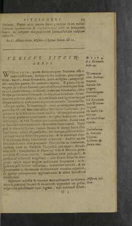Ulricus Sitzingerus.