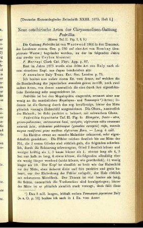 Neue ostsibirische Arten der Chrysomelinen-Gattung Pedrillia.