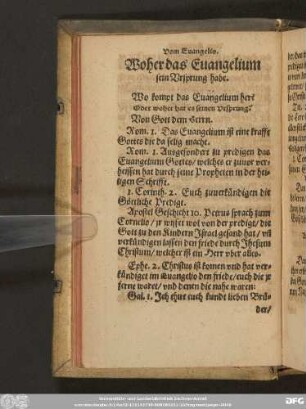 Woher das Evangelium sein Ursprung habe. Wo kompt das Evangelium her? Oder woher hat es seinen Ursprung?