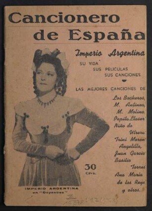 [Fotografía de] Imperio Argentina en "Goyescas"
