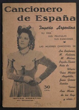 [Fotografía de] Imperio Argentina en "Goyescas"