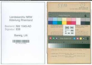 Entnazifizierung Lilli Barwig , geb. 09.06.1918 (Fuersorgerin)