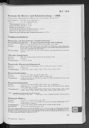 II.4 Graduiertenkollegs