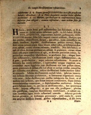 Diss. hist. theol. de templi Hierosolymitani Iuliani imperatoris mandato per Iudaeos frustra tentata restauratione
