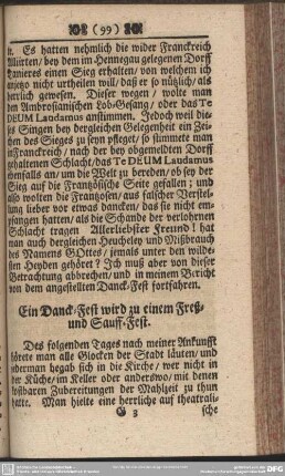 Ein Danck-Fest wird zu einem Freß- und Sauff-Fest
