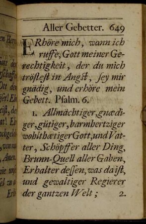 Erhöre mich, wann ich ruffe, Gott meiner Gerechtigkeit,[...]