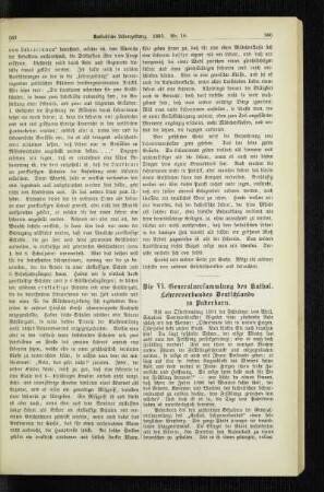 ¬Die¬ VI. Generalversammlung des Kathol. Lehrerverbandes Deutschlands zu Paderborn