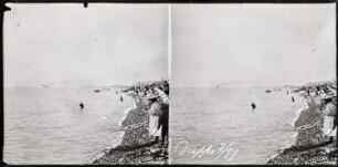 Dieppe. Strand mit Badenden