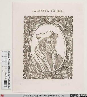 Bildnis Jacques Lefèvre d'Étaples (lat. Jacobus Faber Stapulensis)