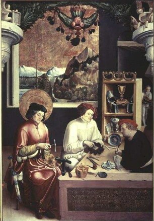 Der heilige Eligius als Goldschmied