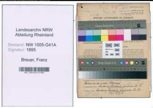 Entnazifizierung Franz Breuer , geb. 11.01.1906 (Polizist)