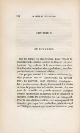 Chapitre XI. Du commerce