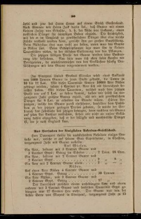 Aus Versuchen der königlichen Ackerbau-Gesellschaft. - Die Hochlands- und Ackerbau-Gesellschaft.