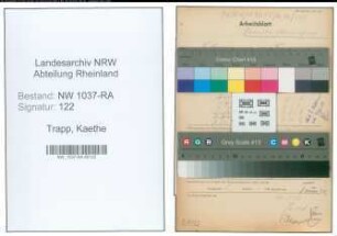 Entnazifizierung Kaethe Trapp , geb. 24.02.1890 (Hausmutter)