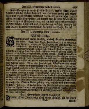 Am XXII. Sonntage nach Trinitatis. - Am XXIII. Sonntage nach Trinitatis.