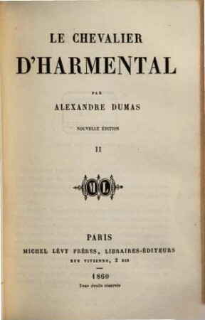 Le Chevalier d'Harmental, 2