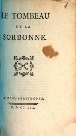 Le Tombeau de la Sorbonne