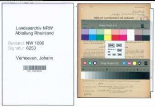 Entnazifizierung Johann Verhoeven , geb. 01.05.1911 (Anstreicher)