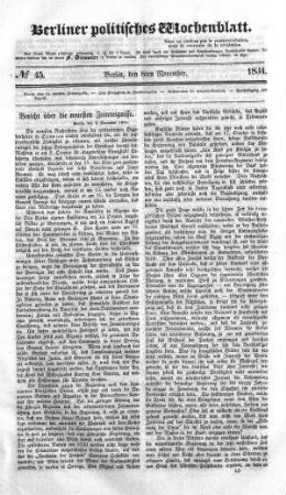 No 45, 8. November 1834