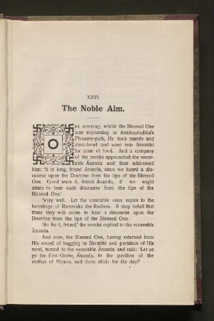 XXVI. The Noble Aim.