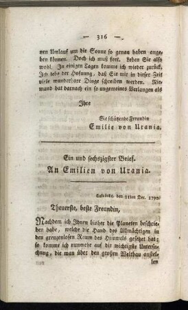 Ein und sechszigster Brief - Siebenzigster Brief