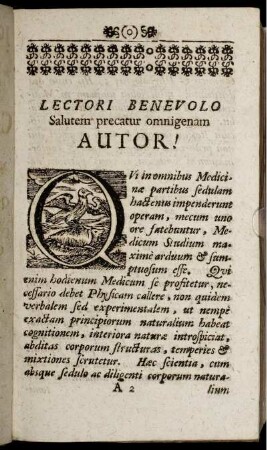 Lectori Benevolo Salutem precatur omnigenam Autor!