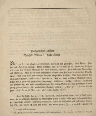 Hochgeschätzte Zuhörer!