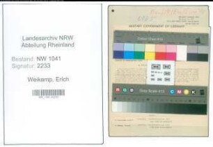 Entnazifizierung Erich Weikamp , geb. 19.04.1911 (Friseur)