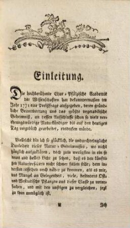 Das entdeckte Geheimniß der Cryptogamie : Eine der Chur-Pfälz. Academie der Wissenschaften zugedacht gewesene Preißschrift