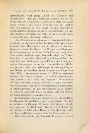 Zur Geschichte des Archivwesens im Mittelalter