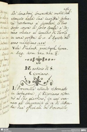 Martirio di San Cipriano.