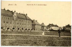 Borna. Kaserne des K. S. Karabinier-Regiments