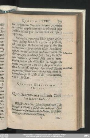 Quaestio Sexagesima-Octava. Quot Sacramenta instituit Christus in novo foedere?