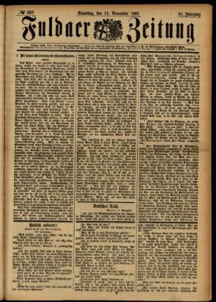 Ausgabe vom Samstag, den 11. November 1893.