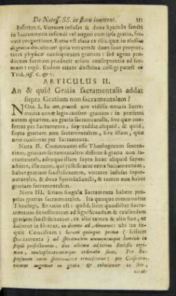 Articulus II. An & quid Gratia sacramentalis addat supra Gratiam non sacramentalem?