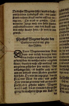 Christoff Wagener bezalet den Barbieren wieder mit gleicher Müntz