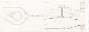 Homers Grab, Ios: Entwurf A. Grundriss, Ansicht, Schnitt 1:100