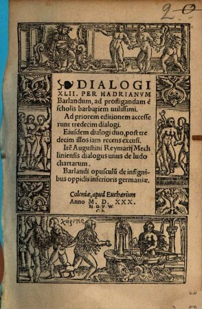 Dialogi XLII ... ad profligandam e scholis barbariem utilissimi