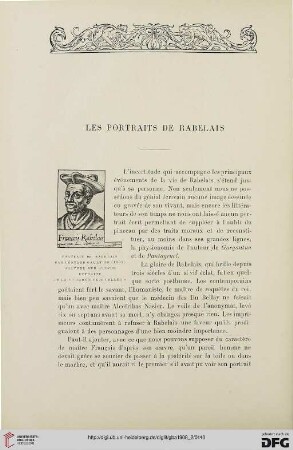 3. Pér. 40.1908: Les portraits de Rabelais