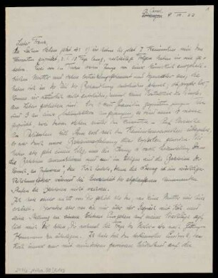 Brief von Rudolf Ehrenberg an Franz Rosenzweig