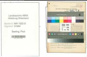 Entnazifizierung Paul Seeling , geb. 02.06.1889 (Verwaltungsangestellter)