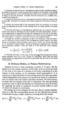 8. Ordinary Bodies, or Volume Distributions.