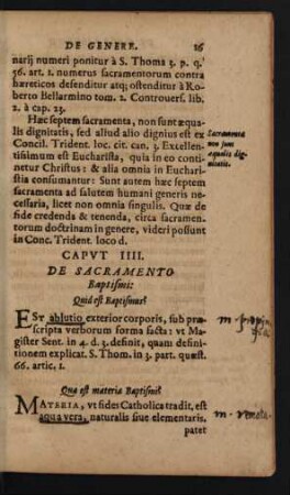 Caput IIII. De Sacramento Baptismi: Quid est Baptismus?