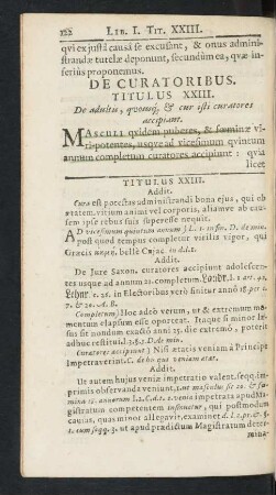 Titulus XXIII.