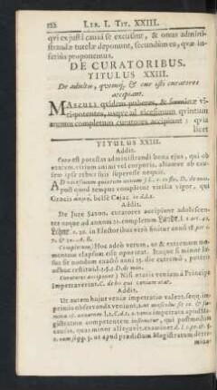 Titulus XXIII.