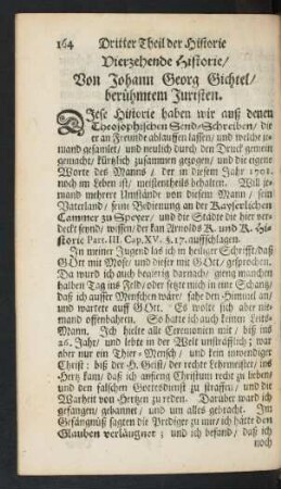 Vierzehende Historie/ Von Johann Georg Gichtel ...