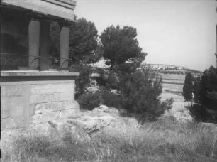 Ruinen : Griechenland. Kreta. Knossos. Blick auf die Ruinen eines Tempels
