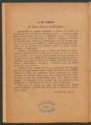 [Dedicatoria] A mi amigo D. Juan Antonio Biedma