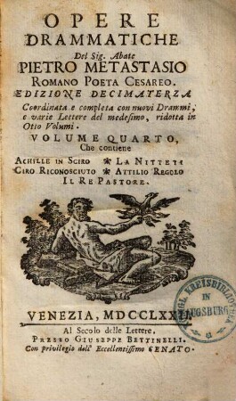 Opere drammatiche, 4