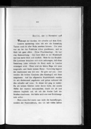 Berlin, den 17. November 1908